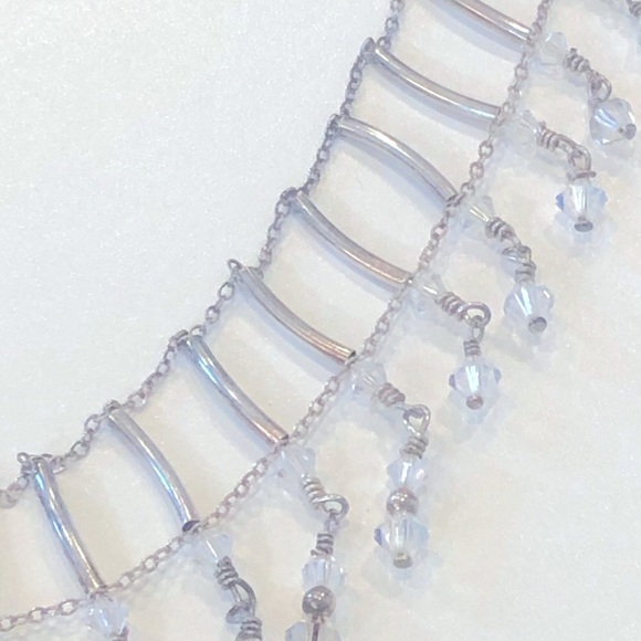 🎁 Swarovski Sterling Silver Handmade Choker - Picture 2 of 6